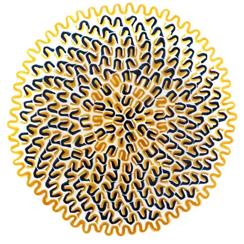 Rosáceas V, Manuela Castro Martins, 2016, Cast glass, wood and nylon thread