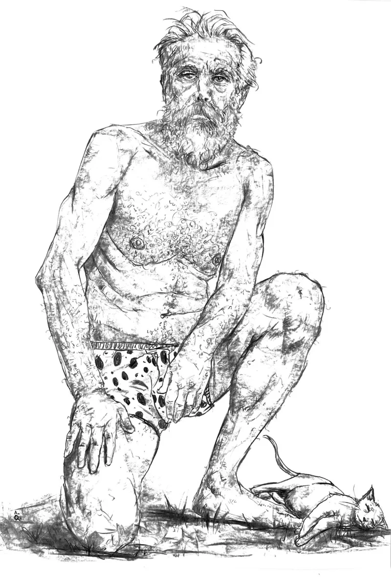 Untitled (281-03), Amaro della Quercia, 2024, Charcoal on paper