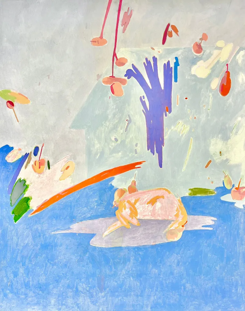 Ele Que Dorme Com Peras, Maria Rebela, 2018, Oil on canvas