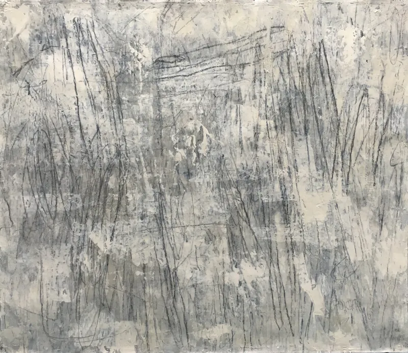 Champ Enneigé, Jean Pierre Porcher, 2016, Acrylic with graphite on paper