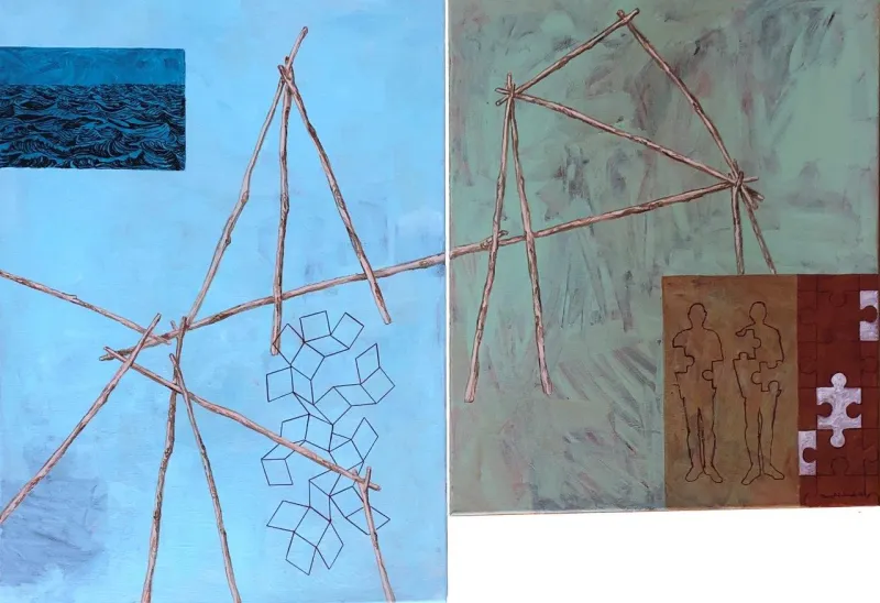 Construção incompleta, Benedita Kendall, 2024, Acrylic on canvas