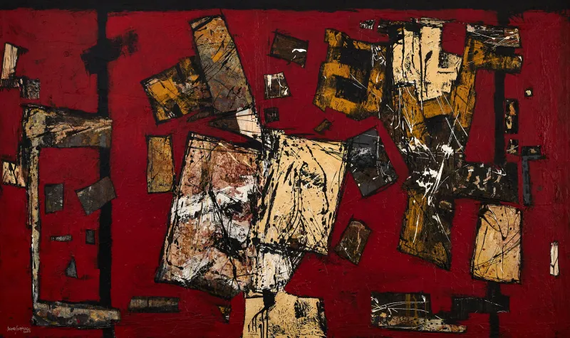 Untitled (292-21), Nuno Santiago, 2025, Mixed media on canvas