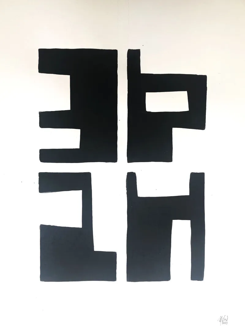 La Frontera de la Inquietud (262-42), Gustavo Mendez-Lizka, 2023, Mixed media on paper