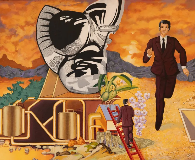 Encontro entre Édipo com Picabia, Carlos Carreiro, 2020, Acrylic on canvas