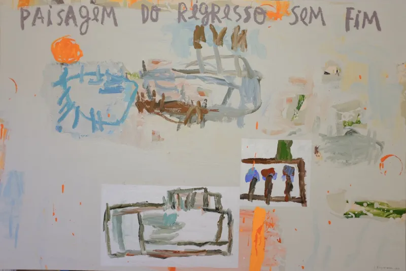 Paisagem do regresso sem fim, José Augusto Castro, 2024, Mixed media on canvas