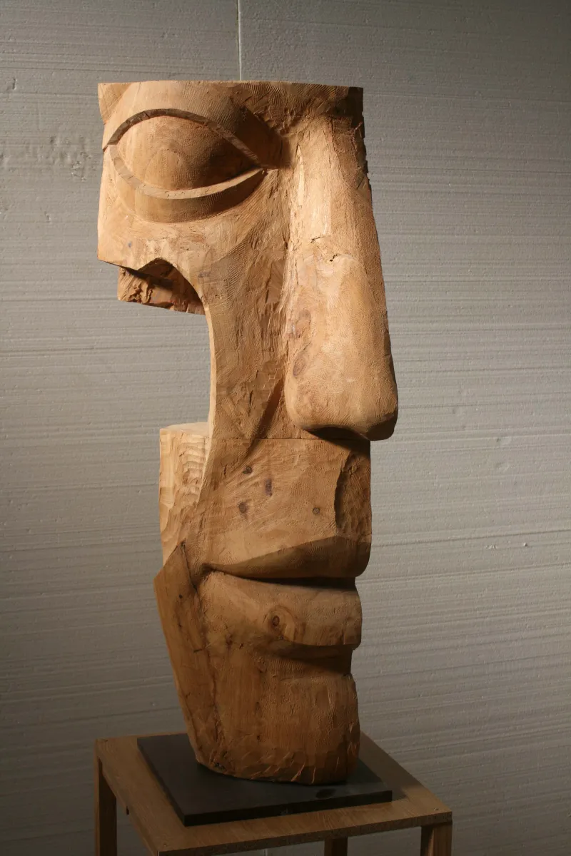Cabeça de Homem, Nogueira Lopes, 2012, Cedar wood