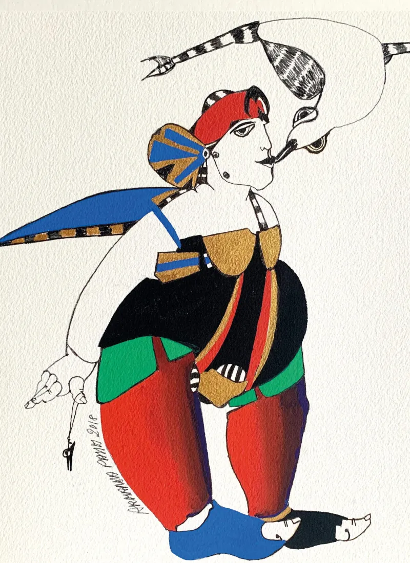 Série Os Outros 26, Armanda Passos, 2018, Gouache on paper
