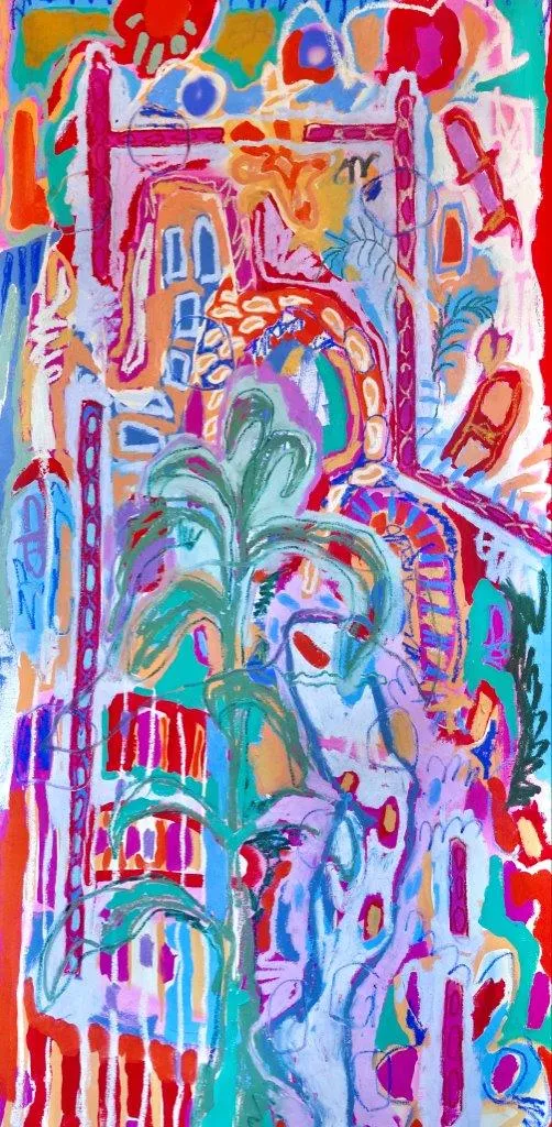 Querer só a brincar, Ana Malta, 2022, Mixed media on canvas