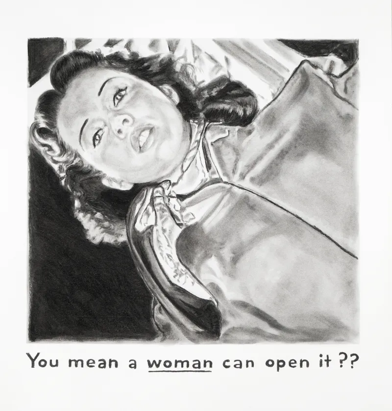 Woman can, Catarina Patrício, 2026, Charcoal on paper