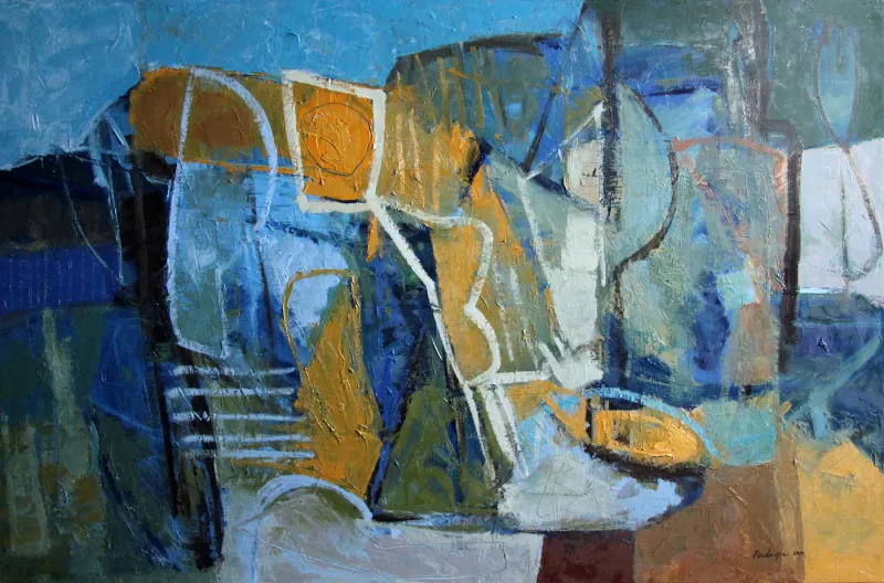 Veduta di Gassin, Bruno Pedrosa, 2010, Oil on canvas