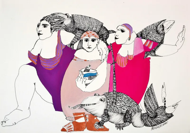 Untitled (146-03), Armanda Passos, 2014, India ink and gouache on paper