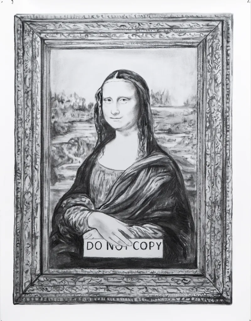 Mona Copy, Catarina Patrício, 2026, Charcoal on paper