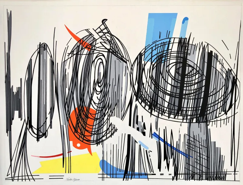 Tornado, Nadir Afonso, 2005, Painting on canvas