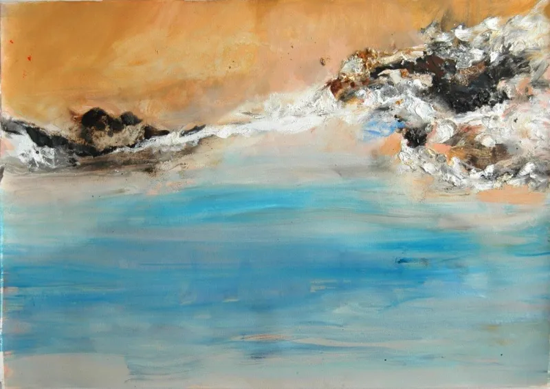 Da vida das dunas #4, Ana Sério, 2015, Oil and pastel on paper