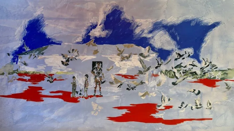 Untitled (264-04), Carlota Roque Martins, 2023, Mixed media on canvas