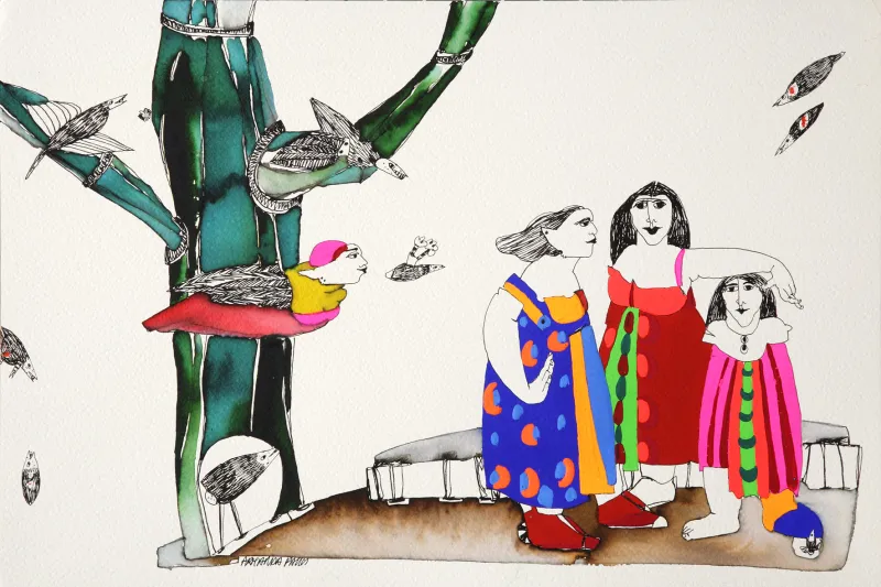 Untitled (series "Eva in Wonderland") #3, Armanda Passos, 2007, Gouache on paper
