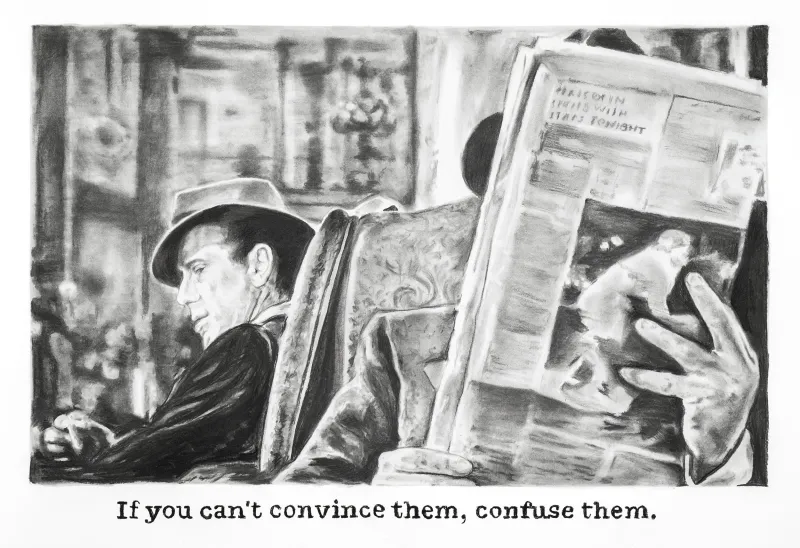 Confuse Them, Catarina Patrício, 2026, Charcoal on paper