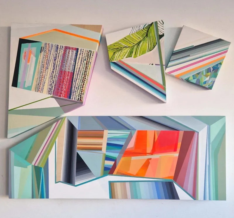 Try to breathe #3, Ana Pais Oliveira, 2023, Acrylic on canvas and wood