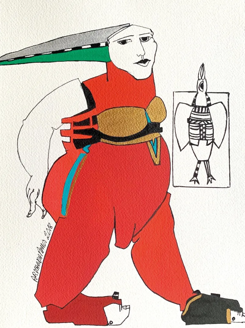 Série Os Outros 2, Armanda Passos, 2018, Gouache on paper