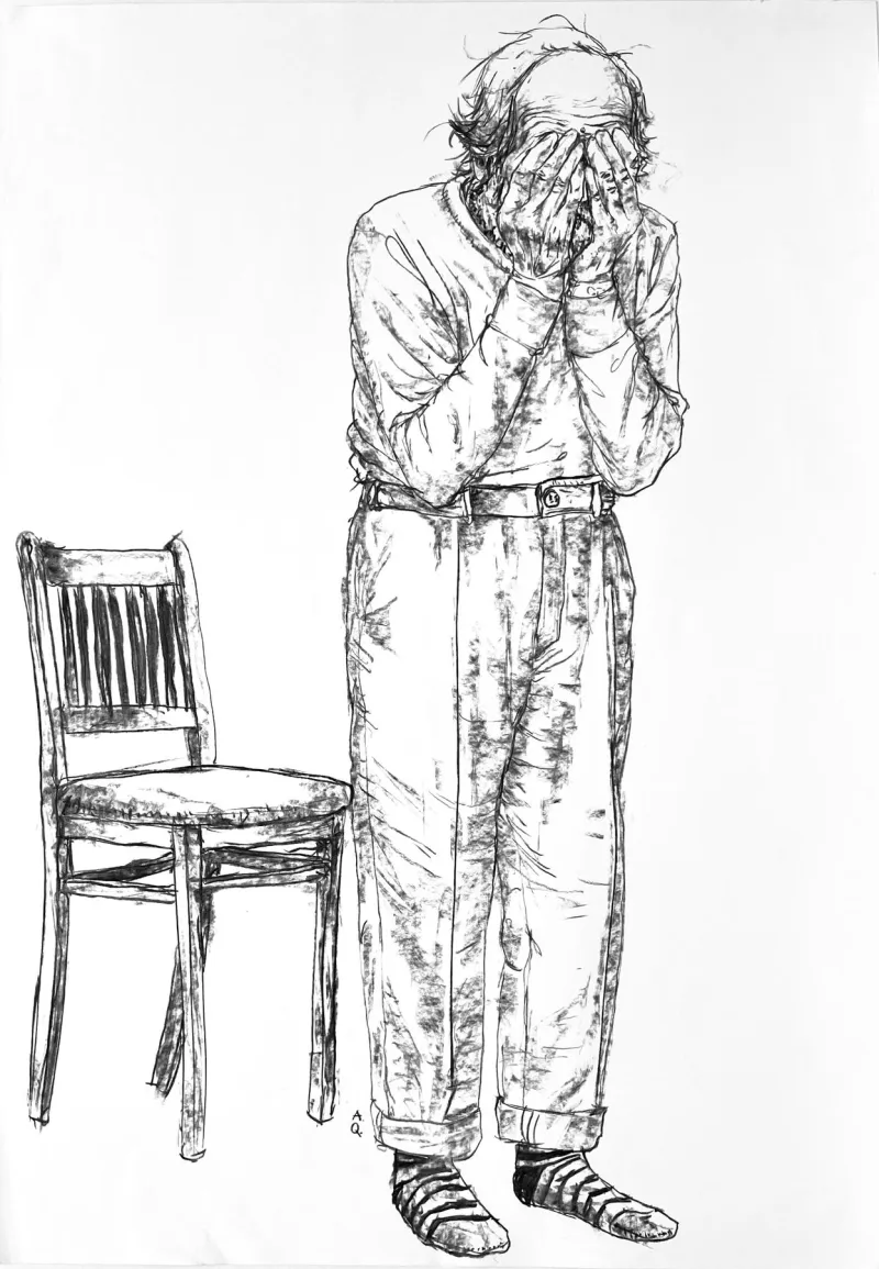 Untitled (281-05), Amaro della Quercia, 2024, Charcoal on paper