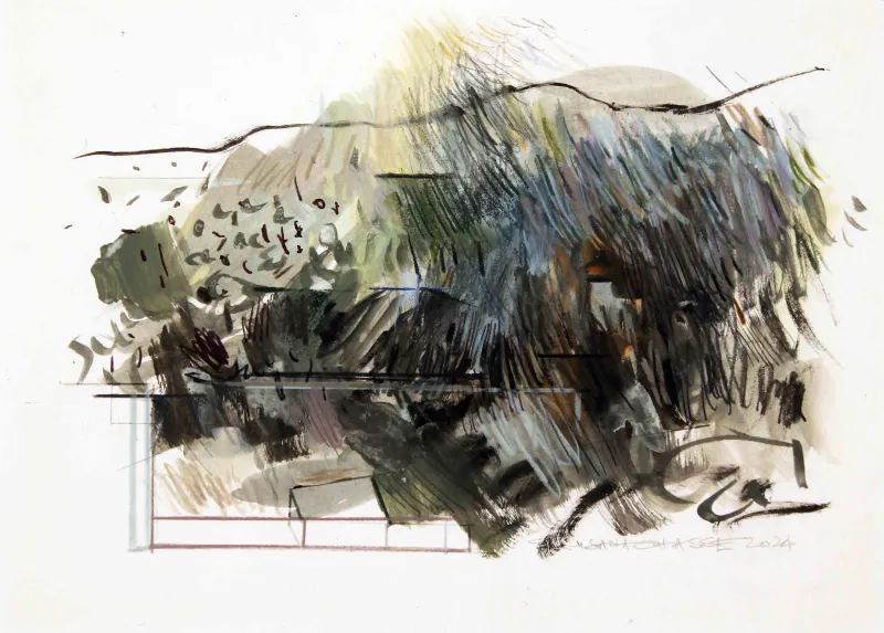 ISNESS #6A, Susana Chasse, 2024, Mixed media on paper