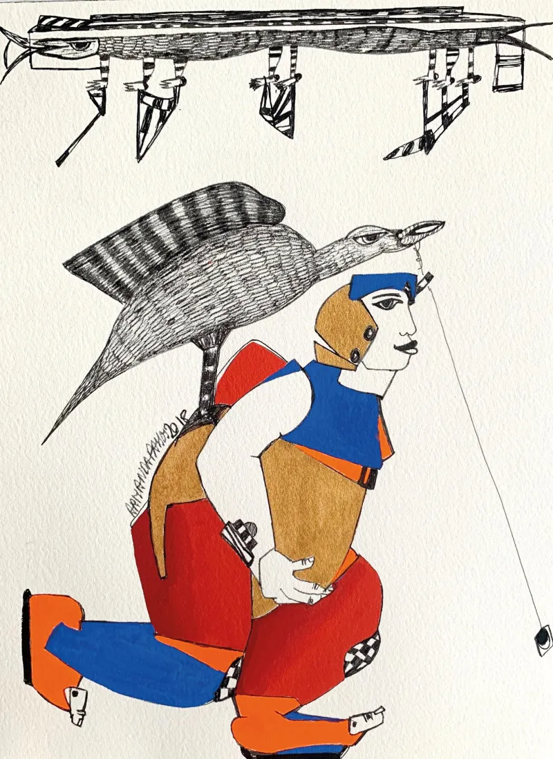 Série Os Outros 21, Armanda Passos, 2018, Gouache on paper